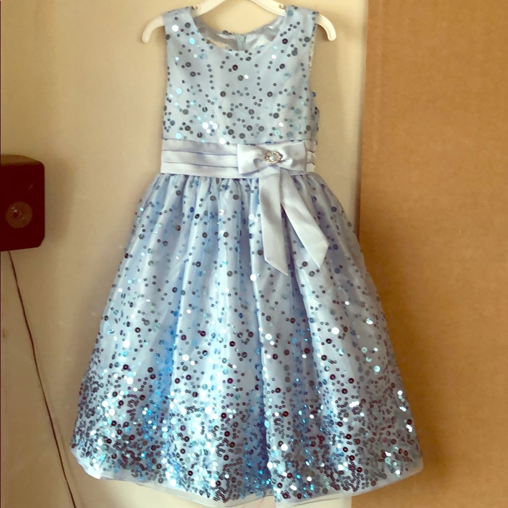 Girls Blue Easter Dress American Princess Sz 7